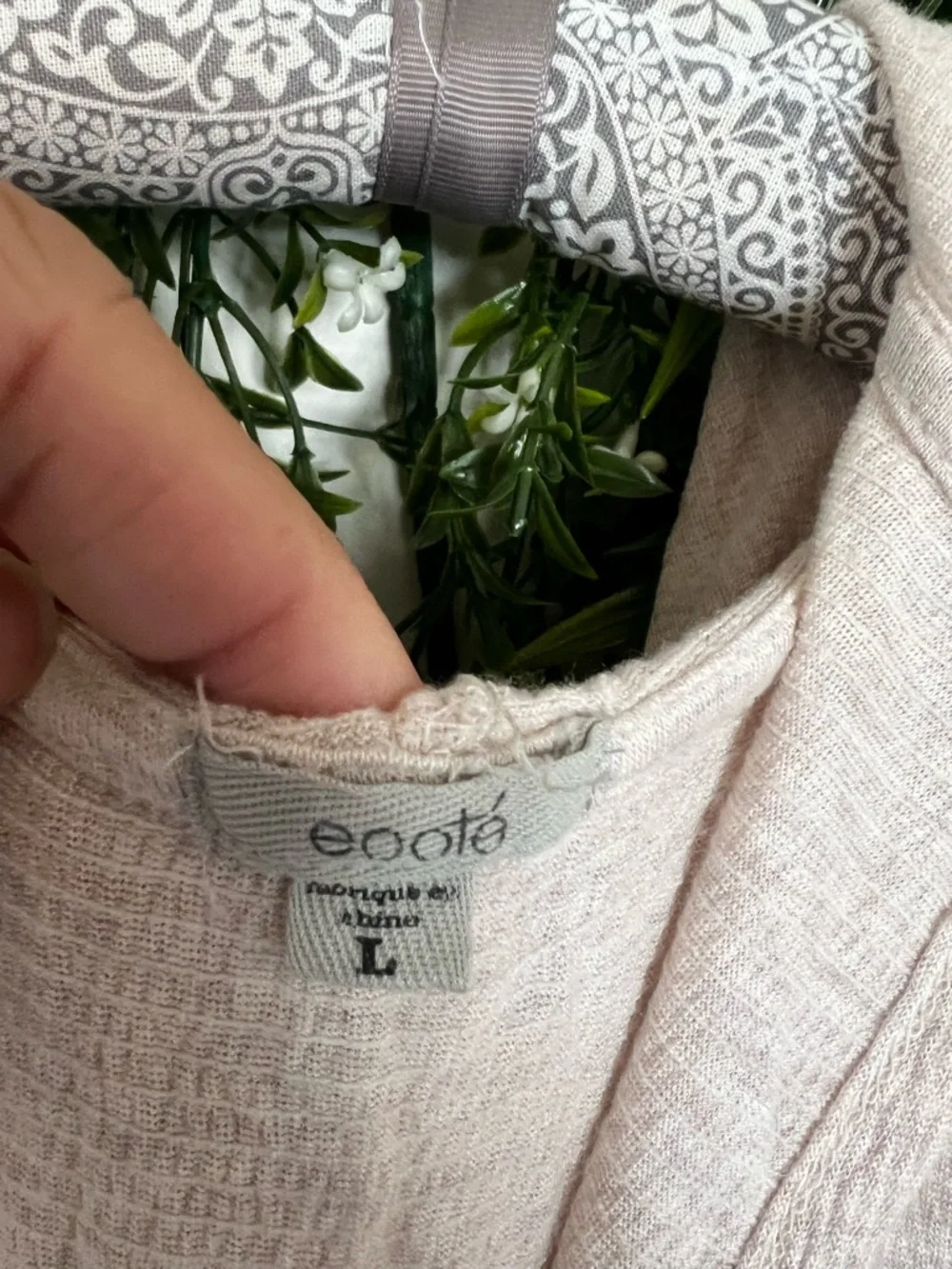 Light Taupe Button-Front Long Hooded Cardigan - Picture 4 of 8